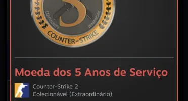 Conta CS2 com prime e medalha de serviço de 5 anos