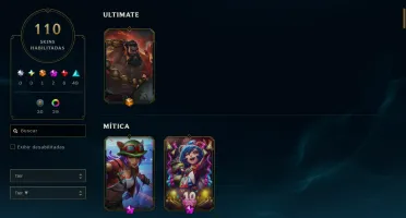 Conta Lol Esmeralda/ Mestre Tft Todos Champ Muita Skin