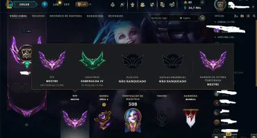 Conta Lol Esmeralda/ Mestre Tft Todos Champ Muita Skin