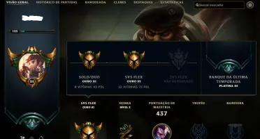 CONTA LOL- GOLD 2 - ALL CHAMP + 272 SKINS + 2 Skins Ultimate
