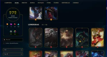 CONTA LOL- GOLD 2 - ALL CHAMP + 272 SKINS + 2 Skins Ultimate