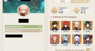 Conta Genshin Ar57  7personagens5*  8armas5*  *5* Garantido