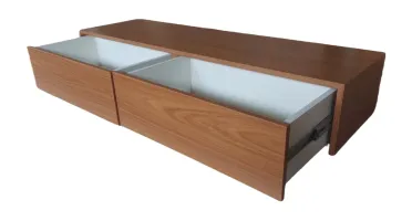 Aparador Suspenso Freijó com 2 Gavetas 80x45x20cm