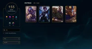 Conta Diamante 2 (Com Borda) - 155 skins - 138 campeoes