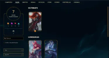 Conta prata 2 com 30 champs e 7 skins