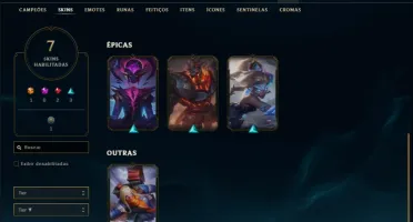 Conta prata 2 com 30 champs e 7 skins