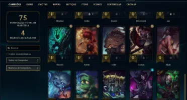 Conta prata 2 com 30 champs e 7 skins