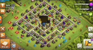 Clash of Clans CV 12 recente, full tropas e heróis do CV 11