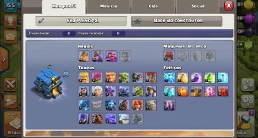 Clash of Clans CV 12 recente, full tropas e heróis do CV 11