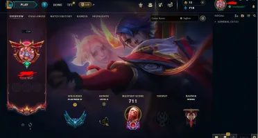 Conta league of legends. lvl 739, 376 skins, todos os champs