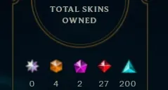 Conta league of legends. lvl 739, 376 skins, todos os champs