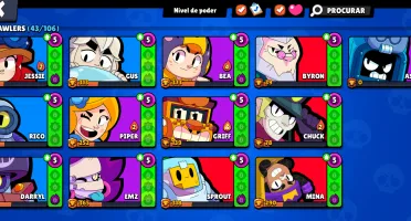 CONTA BRAWL STARS - 25000+ Trofeus - 46/106 Brawlers