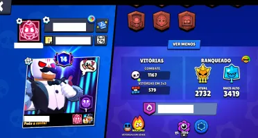 CONTA BRAWL STARS - 25000+ Trofeus - 46/106 Brawlers