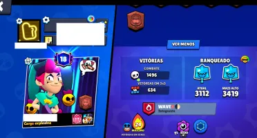 CONTA BRAWL STARS - 30000+ Trofeus - 56/106 Brawlers