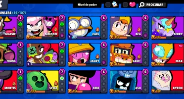 CONTA BRAWL STARS - 30000+ Trofeus - 56/106 Brawlers