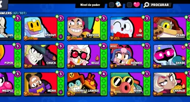 CONTA BRAWL STARS - 34000+ Trofeus - 58/106 Brawlers