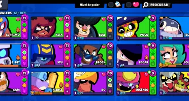 CONTA BRAWL STARS - 34000+ Trofeus - 58/106 Brawlers