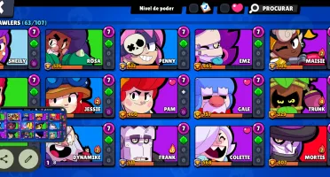 CONTA BRAWL STARS - 35000+ Trofeus - 63/106 Brawlers