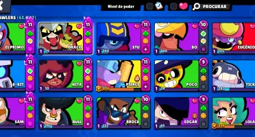 CONTA BRAWL STARS - 35000+ Trofeus - 63/106 Brawlers