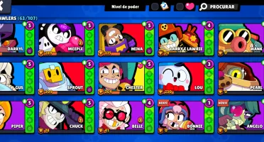 CONTA BRAWL STARS - 35000+ Trofeus - 63/106 Brawlers