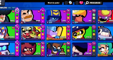 CONTA BRAWL STARS - Kenji, Spike, Pierce...