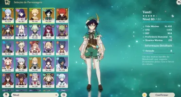 AR 51 Venti, Ayato, Raiden, Mona, Jean e Diluc