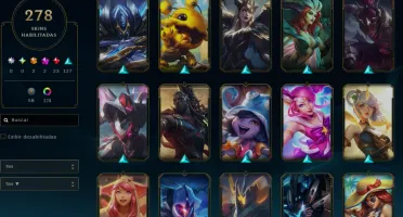 Conta League Of Legends com 278 Skins