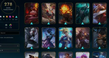Conta League Of Legends com 278 Skins