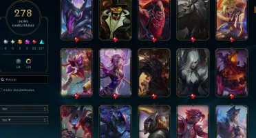 Conta League Of Legends com 278 Skins