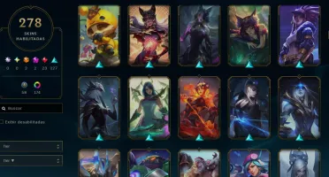 Conta League Of Legends com 278 Skins