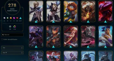 Conta League Of Legends com 278 Skins