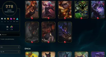 Conta League Of Legends com 278 Skins