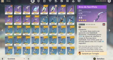 Conta genshin impact AR-13 Venti,Tartaglia,Diluc