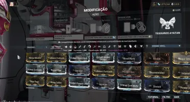 Warframe com 3900 de platina espaço pra 40 wf e 200 armas PC