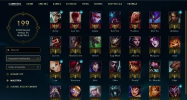 CONTA UNRANKED 84 CHAMP,13 SKINS