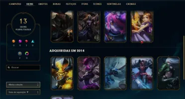 CONTA UNRANKED 84 CHAMP,13 SKINS