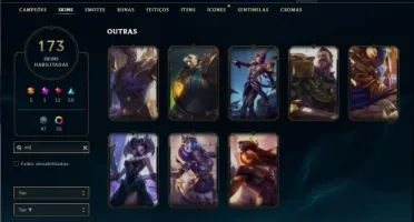 Conta Platina 3 com TODOS os champs e 173 Skins + 1 Rara