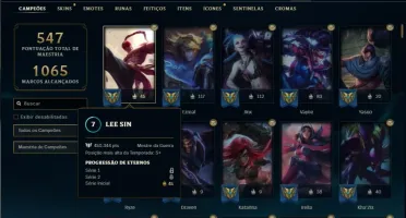 Conta Platina 3 com TODOS os champs e 173 Skins + 1 Rara