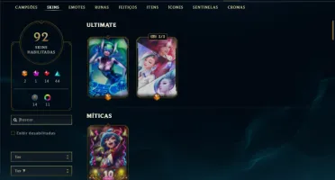 Platina 3 com 95 Champs e 92 Skins ( MAIN SUP )