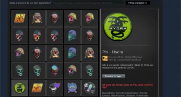 Conta csgo com prime e broches