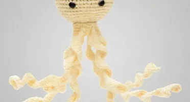 Polvo Newborn Amarelo Amigurumi