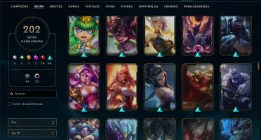 Unranked com 140 Champs e 202 Skins +1 Prestigio