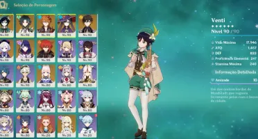Venti C3, Mona C2, Diluc C1, Raiden C1, Xiao e Muito Mais