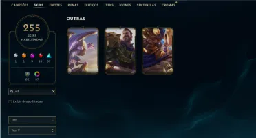 Prata 2 com TODOS os champs e 255 Skins + 5 Miticas