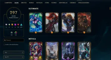 Prata 2 com TODOS os Champs e 297 Skins ( ADC / JG / MID )