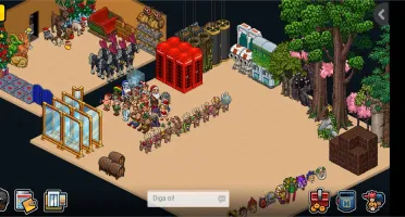 Habbo, email próprio. Vários mobis e emblemas