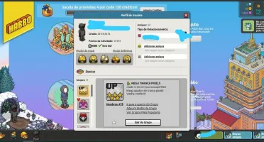 Habbo, email próprio. Vários mobis e emblemas