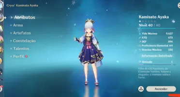 Conta Genshin Impact Ayaka + 2Bis + Shenhe + Bis + Kokomi +
