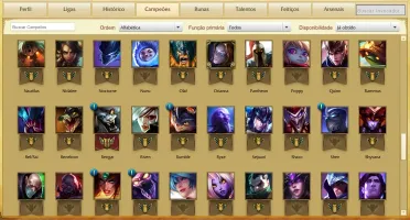 CONTA LOL 114HEROES/36SKINS/2PAG RUNA/34ICONES/