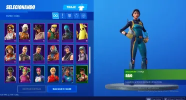 Conta fortnite com 36 skins, várias danças, picaretas, etc
